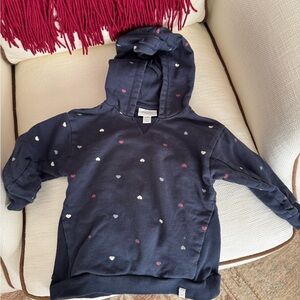 Mori 12-18 mo Navy Heart Hoodie Sweatshirt
